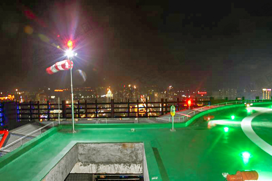 廣東茂名·東信時代廣場 屋頂直升機(jī)停機(jī)坪的燈光調(diào)試圖2